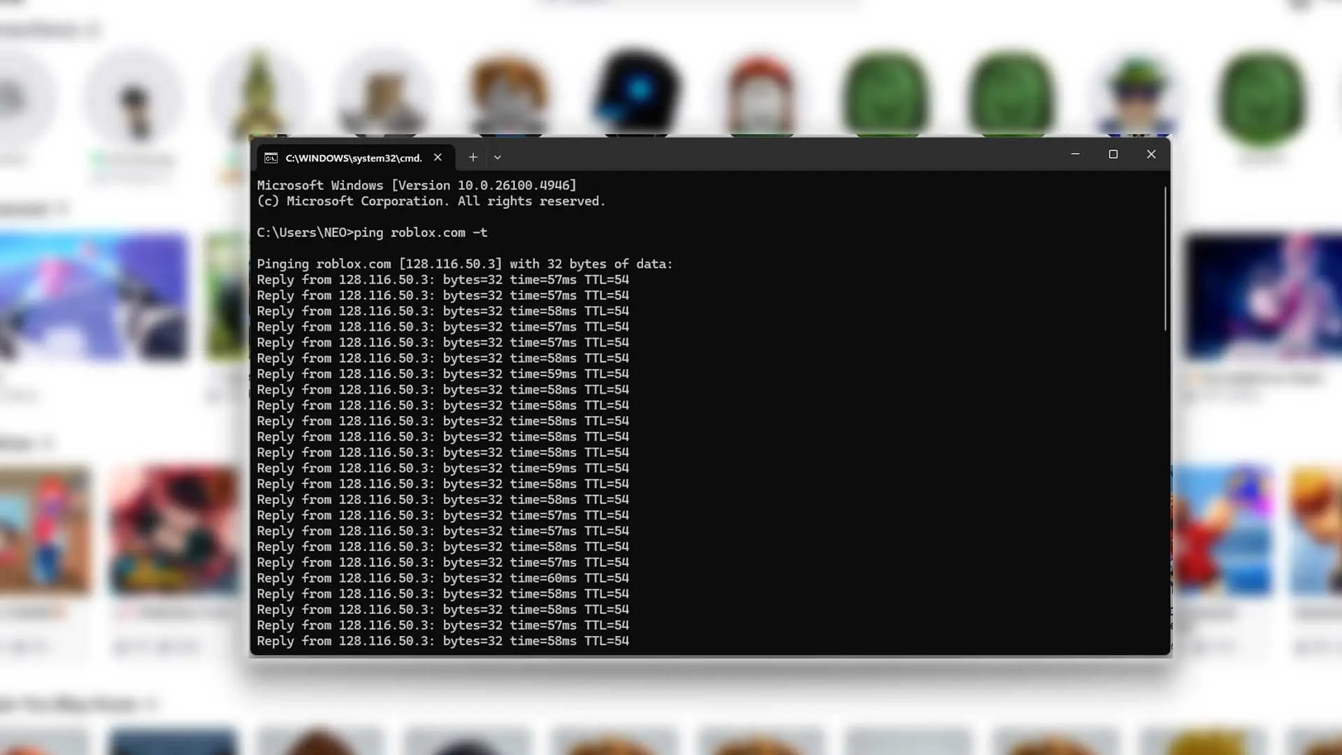 Roblox Ping Command